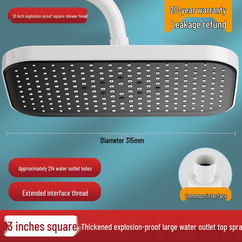 Pressurized Shower Head Booster Set for Hotel & Home Bathing