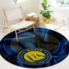 Al-Nassr FC Runder Teppich, Teppich für Wohnzimmer Schlafzimmer Sofa Spielzimmer Dekoration, Rutschfeste Fußmatte