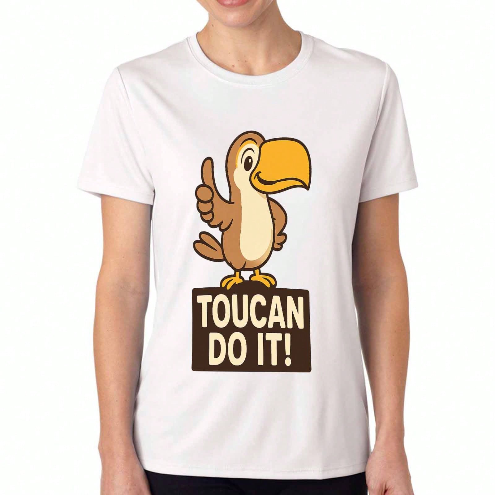 Toucan Bird unisexs Cotton T Shirt, Premium Cotton Quality Print, Durable, Casual And Fashionable, Featuring A Vibrant Toucan Design For Everyday Comf S разноцветный
