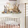 Cartoon Cute Bunny Birthday Children Bedroom Home Background Beautification Wall Sticker