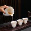 Pure White Ceramic Kung Fu Tea Set