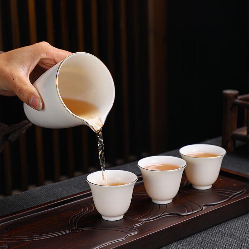Pure White Ceramic Kung Fu Tea Set