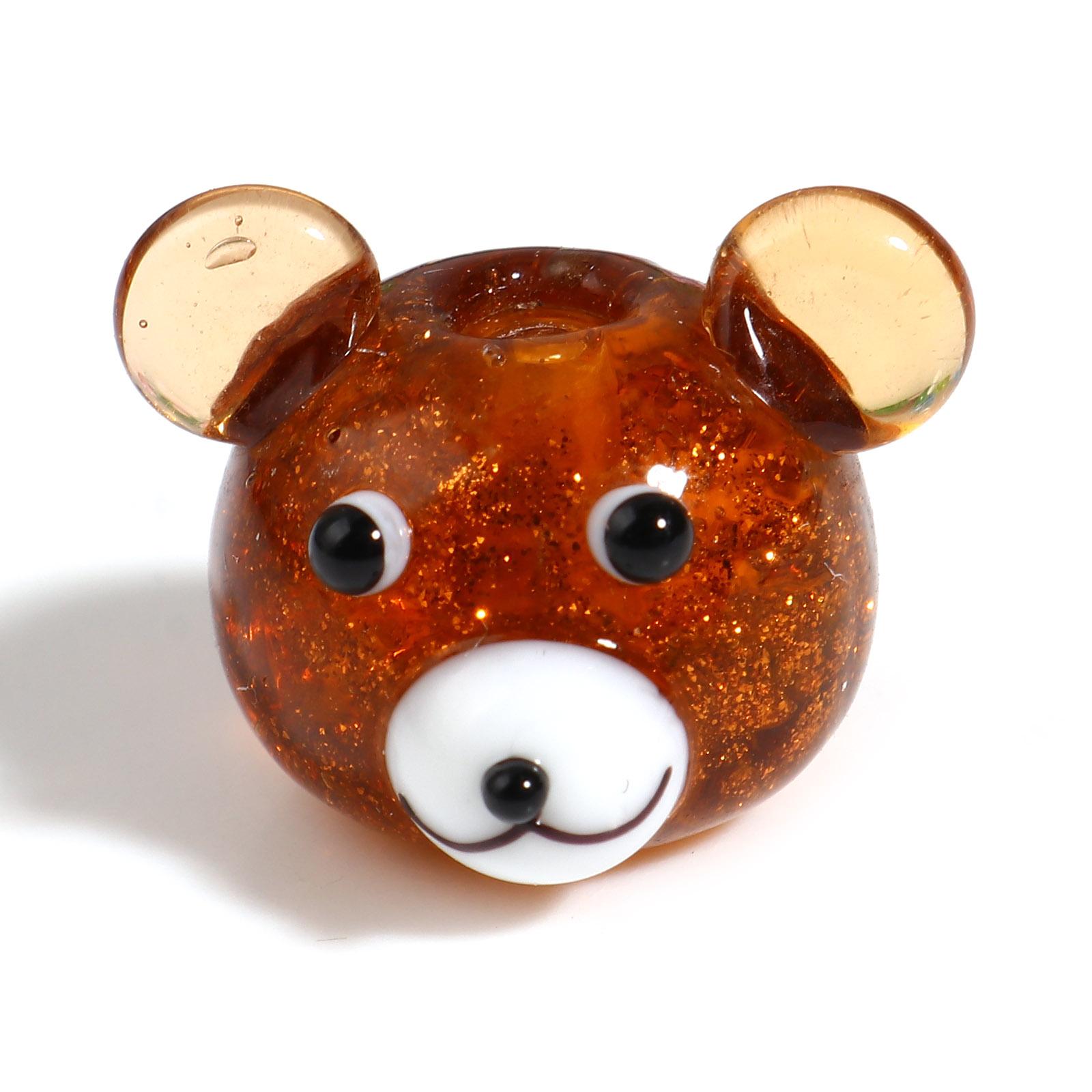 

DoreenBeads 2PCs Cute Animal Cartoon Lampwork Glass Beads Rabbit Cat Dog Multicolor Loose Beads DIY Making Bracelets Jewelry