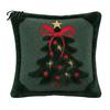 Decorative Throw Pillows for Couch Christmas Plush Pillowcase, 3D Embroidered Design Soft Pillow Holiday Living Room Decor Cover, Cushion Cover