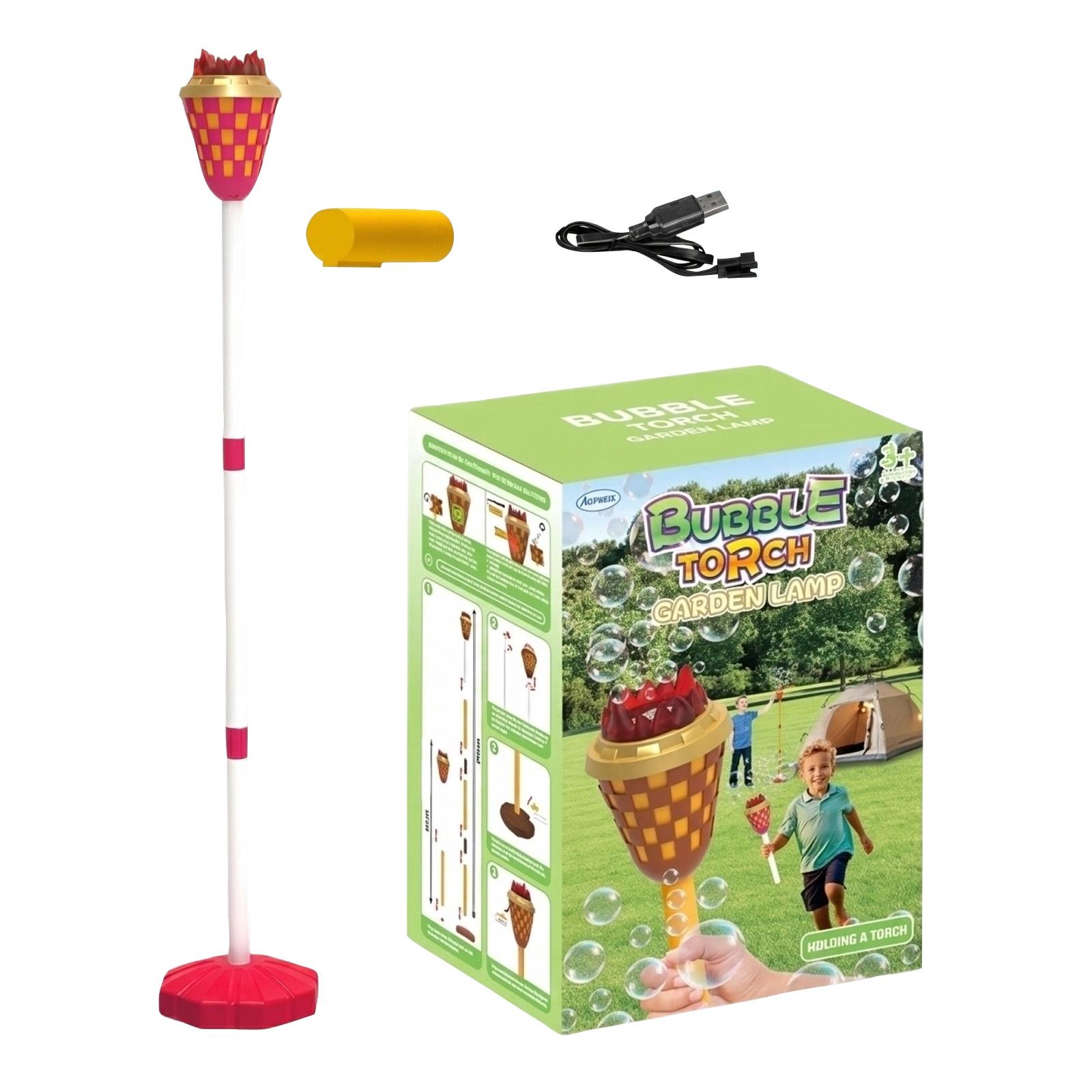 

Flame Shaped Street Lamp Bubble Machine, A Bubble Toy In The Shape Of A Flame, A Fun Party Bubble Machine one size белый