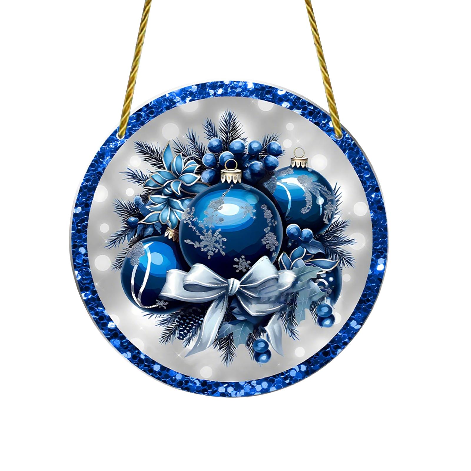 

Cat Wearing Christmas Hat 2D Flat Acrylic Christmas Theme Garden Door And Window Hanging Decoration Holiday Ornaments One Size