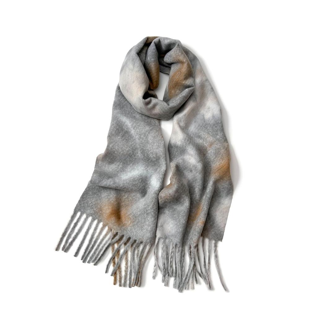 Women's Tie- Boucle Yarn Scarf Warm Neck Warmer for Fall Winter