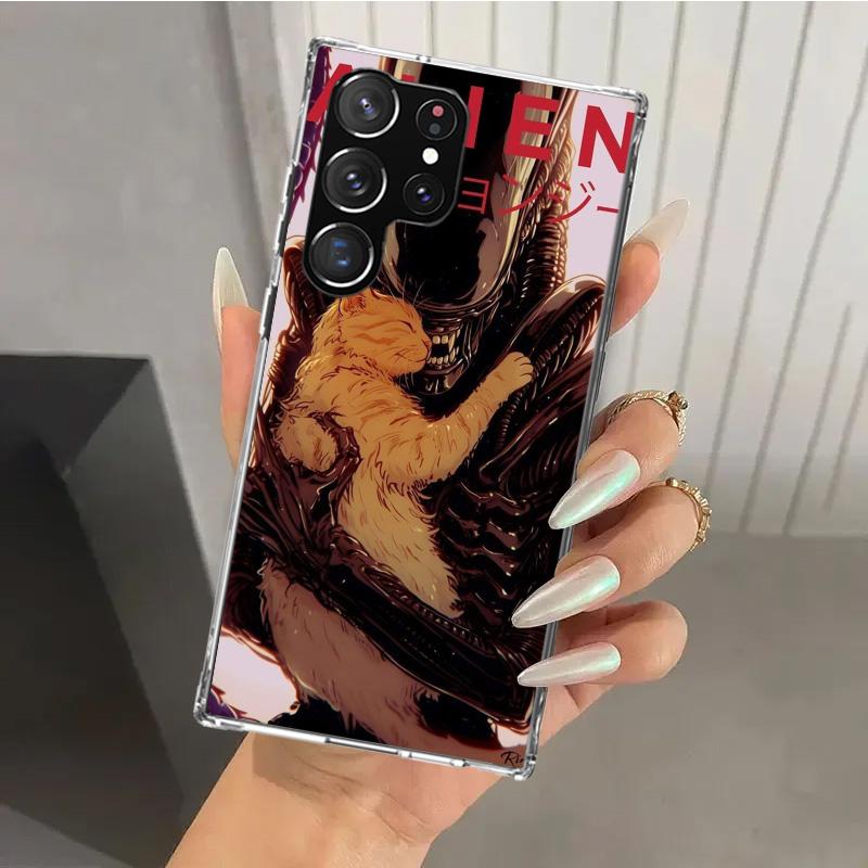 

Крутой чехол для телефона A-Alien X-Xenomorph для Samsung Galaxy S26 S24 S23 Ultra S25 Edge S22 S21 Plus S20 FE + Мягкий чехол с принтом Funda G Samsung S25 Edge
