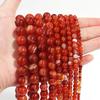 4 6 8 10 12mm Natural Red Striped Agate Beads Round Loose Stone Beads For Jewelry Making DIY Crafts Bracelets Necklace Supplies