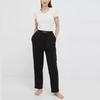 Calvin Klein FW22 Letter Print Solid Color Straight Leg Casual Pants Women bottoms Black QS6922EP7A-UB1