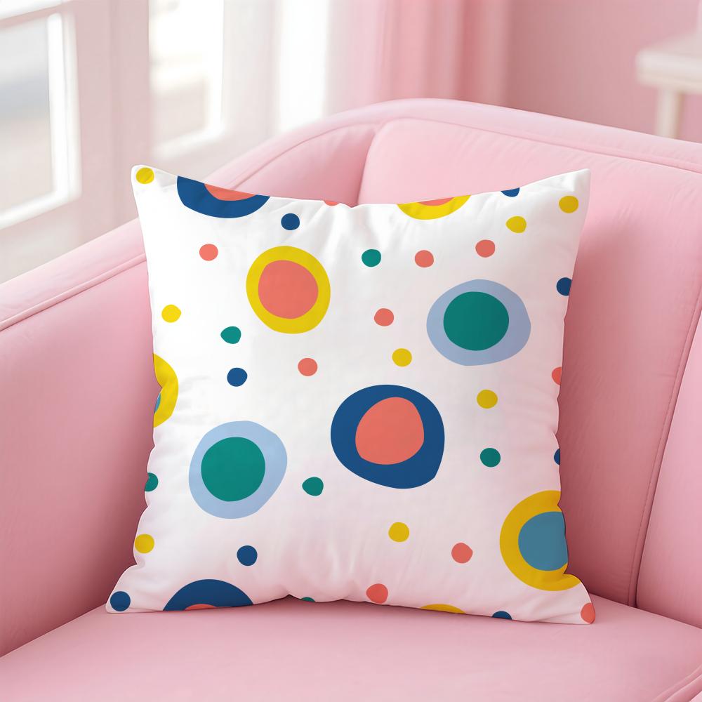 Nordic Simple Floral Polka Dot Plants Art Cushion Cover Pillowcase Short Plush Invisible zipper Room Sofa Cushion Cover
