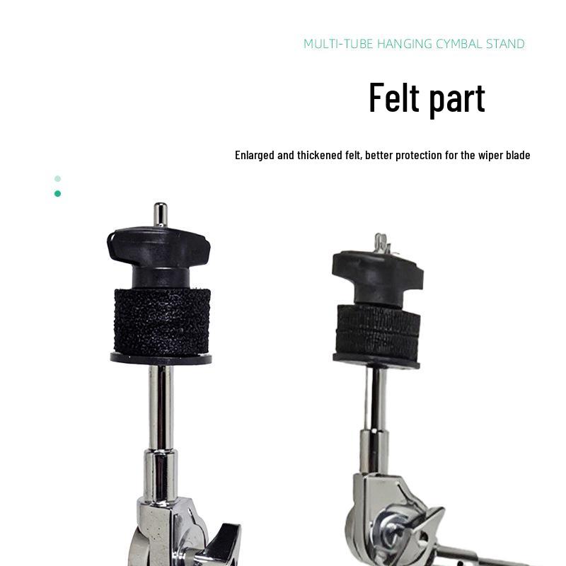 Dual-Use Drum Rack: Cymbal Stand with Diagonal Rod and Hanging Fork for Musical Instruments