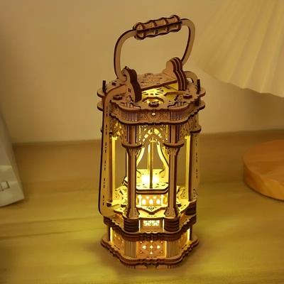 Dřevěné 3D puzzle Tang lanterna, Model v měřítku, DIY stavebnice, Ručně vyráběný dárek, Dekorace do domácnosti, Mechanická stavebnice, Stavebnice