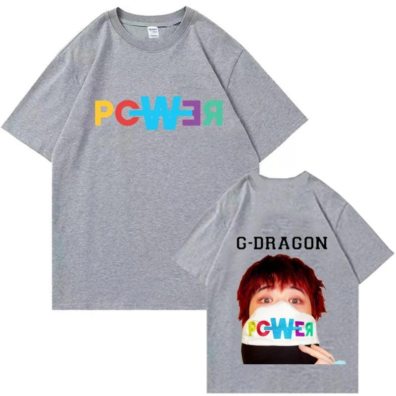 Футболка G-Dragon 2025 Мировой тур Мужская Женская Харадзюку Круглый вырез Летняя Повседневная Футболка рубашки для мужчин рубашки футболки XL слоновая кость