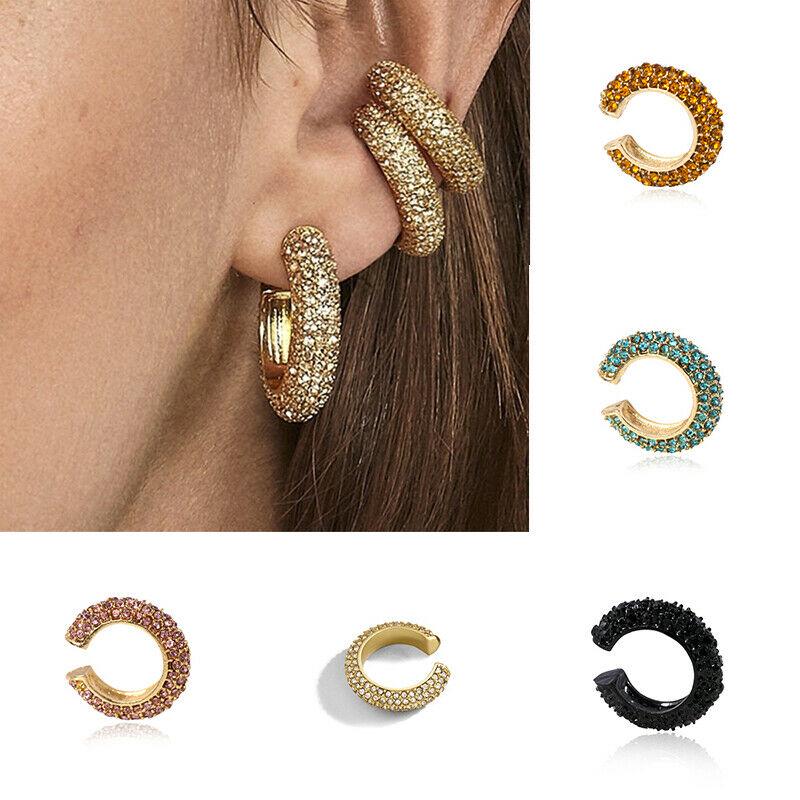 

Мода Изысканные серьги ухо клип Богемия C Формы Rhinestone довольно ухо манжеты Кристалл