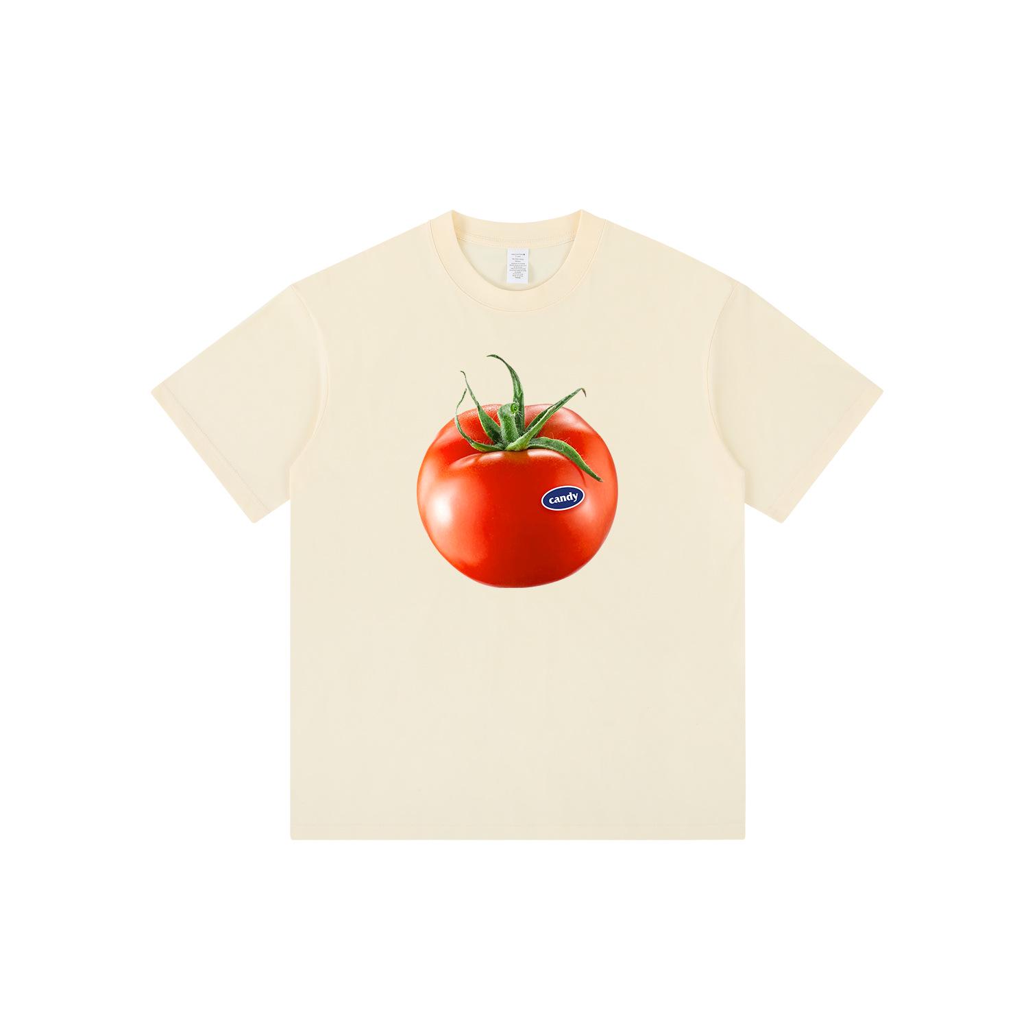 

Unisex Summer 2024 Trendy American Tomato Print Cotton T-Shirt 2XL