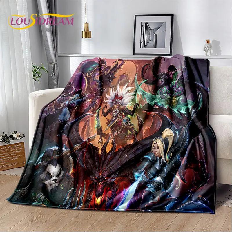D HD StarCraft Gamer Plush Throw Blanket Soft Flannel for Bedroom Living Room Bed Sofa Picnic Cover Perfect for Kids and Adults