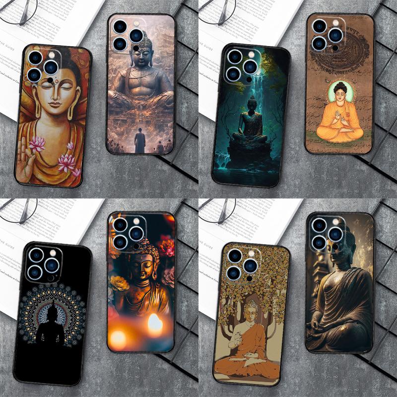 India Buddha Phone Case For iPhone 16 15 14 11 12 13 17 Pro Max Mini 15 16 Plus 16e 17 Air Cover Coque