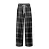Men's Drawstring Pocket Casual Pants Plaid Stripe Print Pocket Casual Pants Home Pajama Pants
