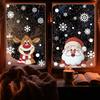 Christmas Atmosphere Santa Claus and Reindeer Snowflake Festive Glass Door and Window Decorative Stickers