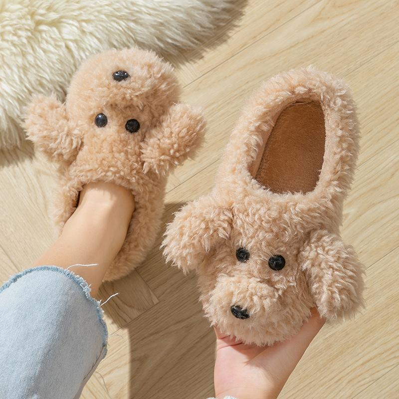 Cixi Cotton Slippers for Winter Home Use for Couples, Spring and Autumn Indoor Non-slip Home Warmth, Winter Plush