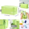 Summer PVC Colored toiletry bag, octagonal large-capacity makeup bag, toiletry storage bag with zipper, beach bag travel essential storage bag
