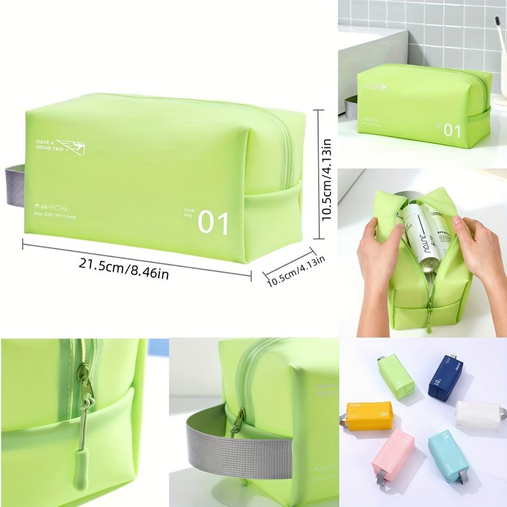 Summer PVC Colored toiletry bag, octagonal large-capacity makeup bag, toiletry storage bag with zipper, beach bag travel essential storage bag