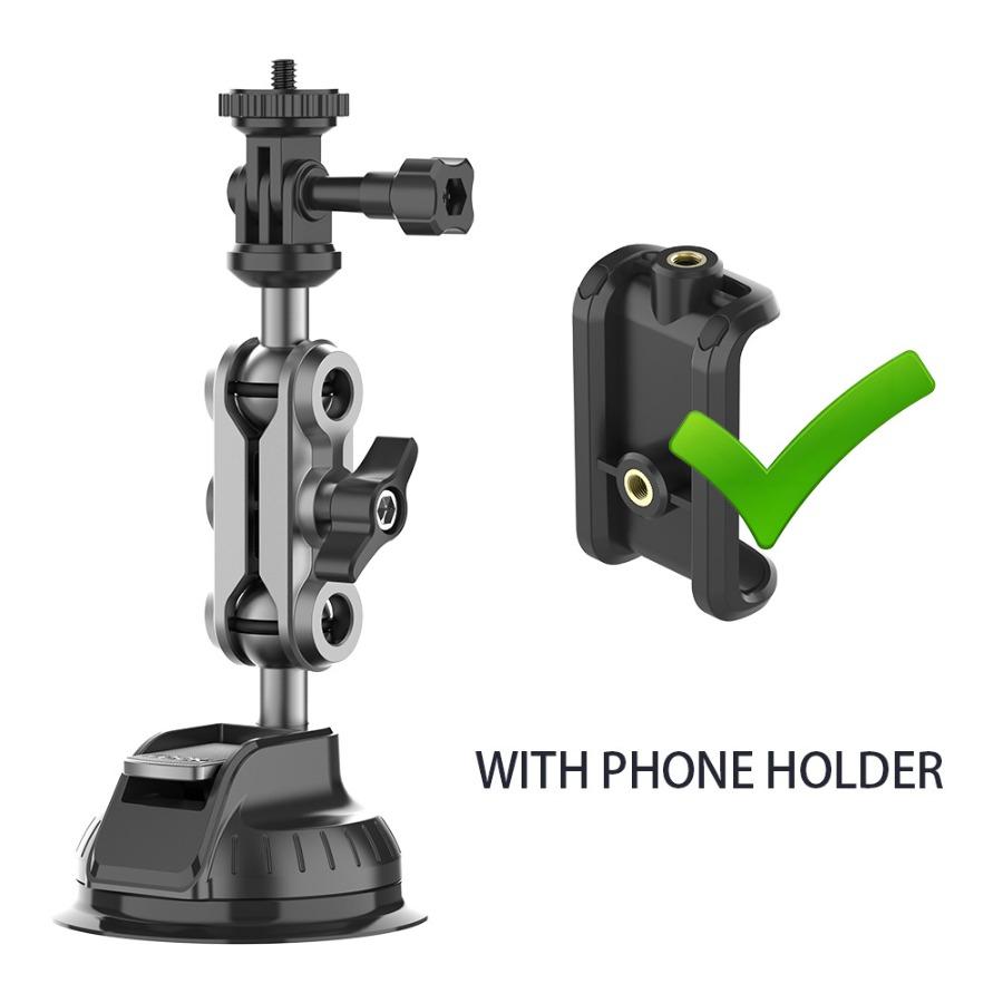 360-Degree Rotation Car Suction Mount - Stable Base for Insta360 ONE & Panoramic Action Cameras
