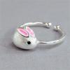Sweet Lovely Rabbit Open Rings For Women Cute Animal Jewelry Charm Gothic Punk Rabbit Knuckle Finger Rings Fashion Jewelry Gifts