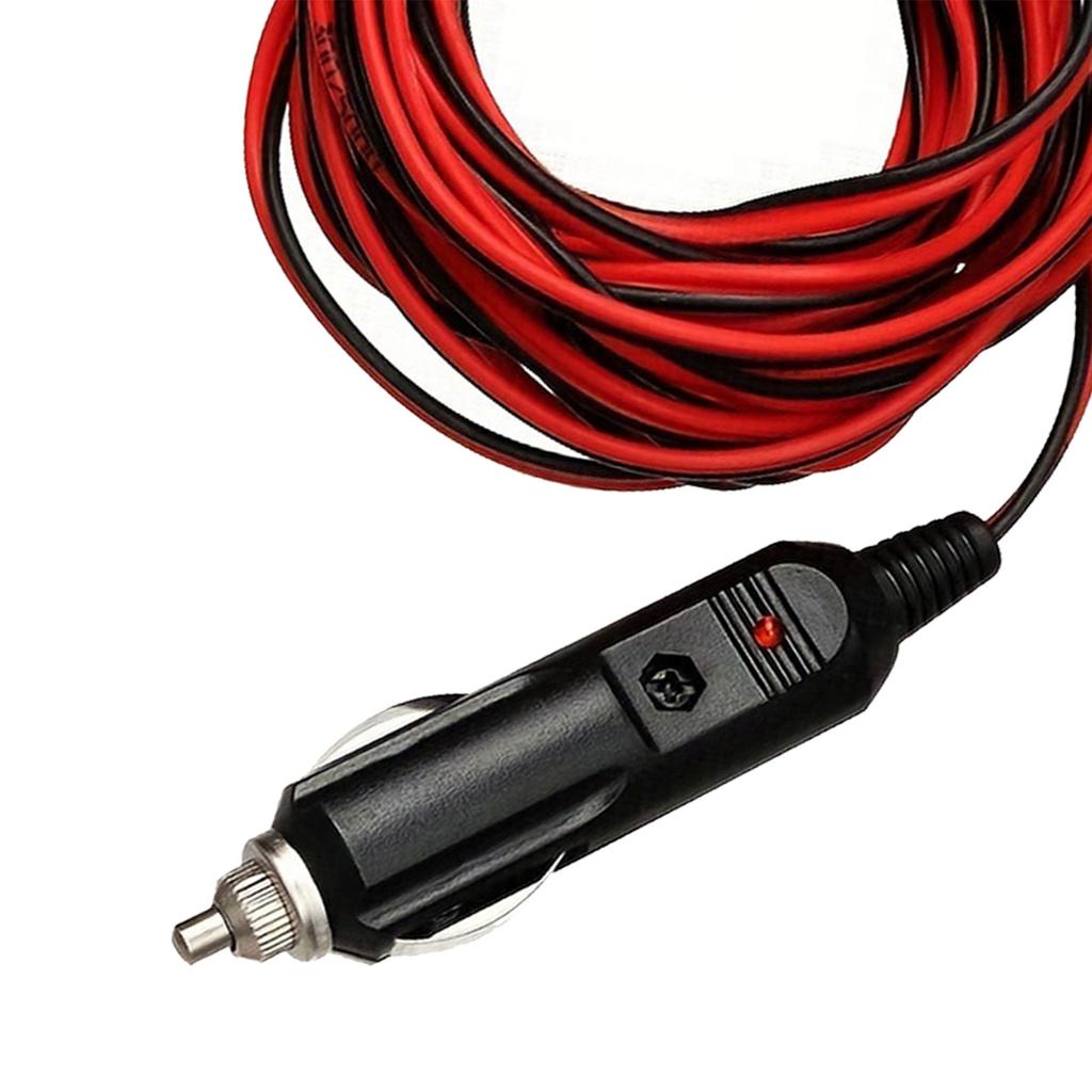 Professional Grade 5 Meter 12V Car Cigarette Lighter Extension Cable, Heavy Duty Power Adapter for RV Truck Camping Use