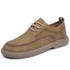 Hollow leather shoes men's 2025 summer new men's shoes leather breathable trend versatile platform retro casual shoes