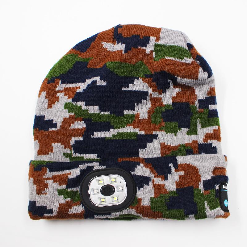 Rechargeable LED Light Beanie - Glow-in-the-Dark Winter Hat for Night Running Outdoors