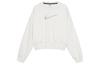 Nike Sportswear Swoosh Logo Embroidered Knit Pullover Hoodie White DO7212-030