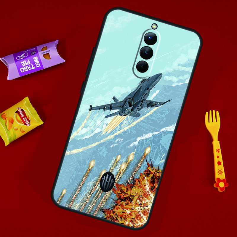 F14 Tomcat Fighter Case For ZTE Nubia Red Magic 10 Air 6 6S 7S For Red Magic 11 10 9 8 8S 9S 10S Pro Plus Cover