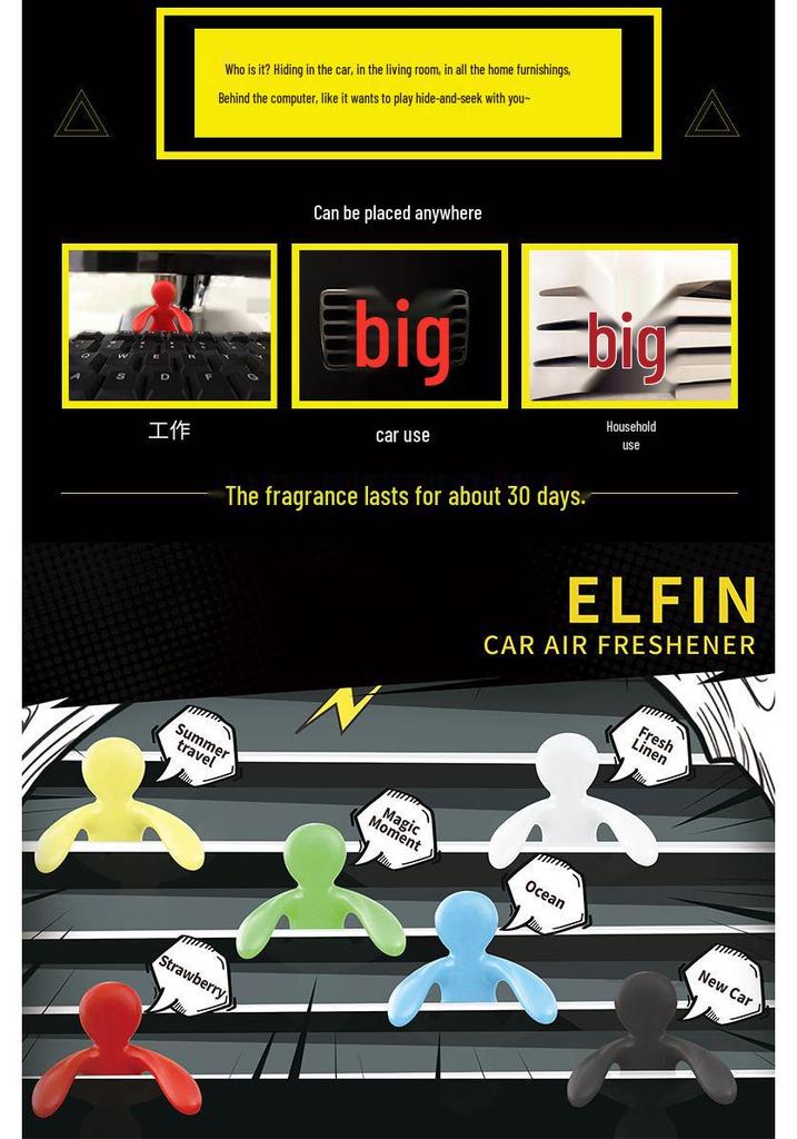Creative Aromatherapy Car Vent Figure - Solid Fragrance