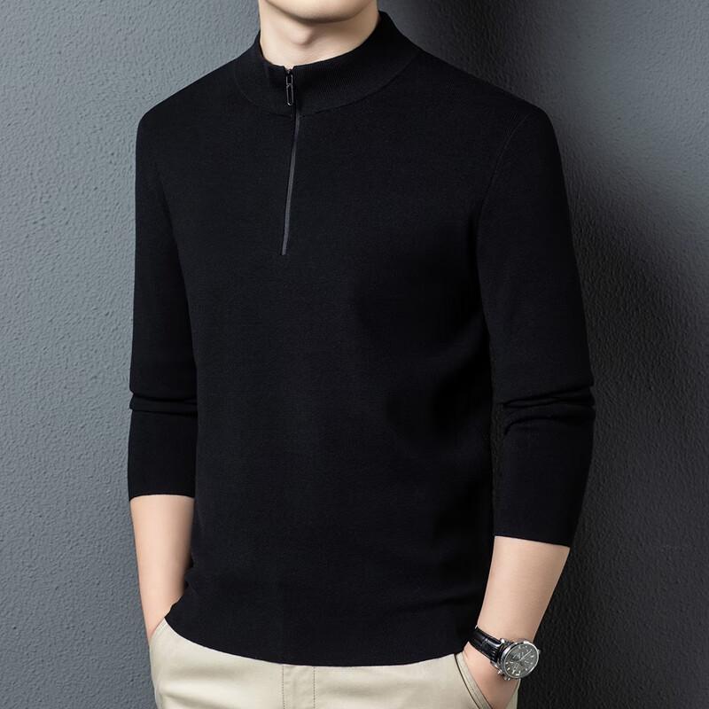 FengXun Men's Half-Zip Knit Sweater