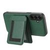 Leder-Kartensteckplatz, abnehmbare magnetische Stoßstangen-Telefonhülle für Samsung A06 A16 A15 A14 A55, Xiaomi 14T, Redmi 14C, Honor Moto, weiche Silikon-Ständerrückseite