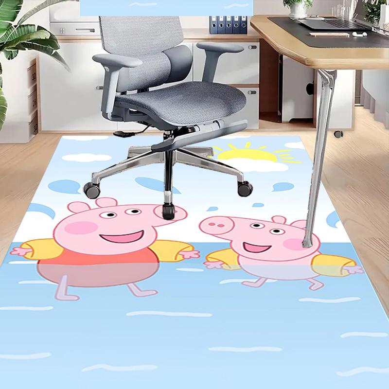 1pc Piggy Friends Pool Carpet for Playroom Bedroom Living Room Sofa Home Decor,kids Game Area Rug Non-slip Floor Mat Y723126