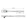 PWT Ratchet Handle Socket 90 SRH14SH6 Wrench, 6.35mm 1/4" Drive, 6" Length, Gears,