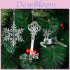 Elegant Transparent Snowflake Christmas Tree Ornaments Creative Reindeer Hanging Decorations