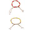 Women Braided Bracelet Adjustable Lucky Woven Rope Bead Handmade Knitted Ethnic Style Hand Chain for Wristband
