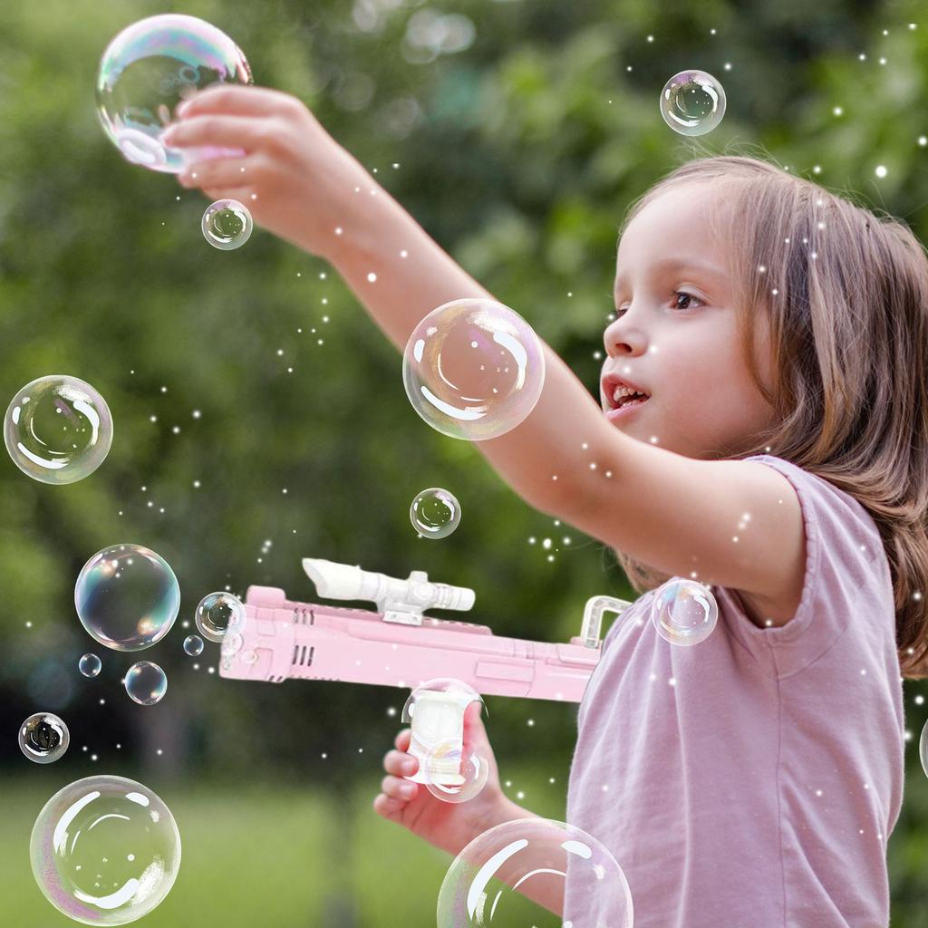 Summer Outdoor Electric Multi-hole Bubble Machine Toys Children Handheld Automatic Bubble Toys