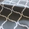 IKS Tenugui Hand Made In 34 X Prime Fabric Chū-sen (Tenugui Towel), Japan, 88cm, "Moroccan Gray" Tile, 100% Cotton, (Unfinished)