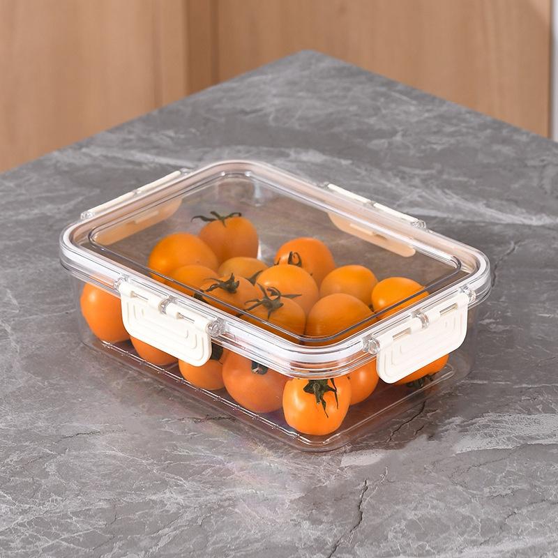 Plastic Thickened Crisper Refrigerator Storage Box Freezer Drinkable Two Compartment Crisper Food Storage Box