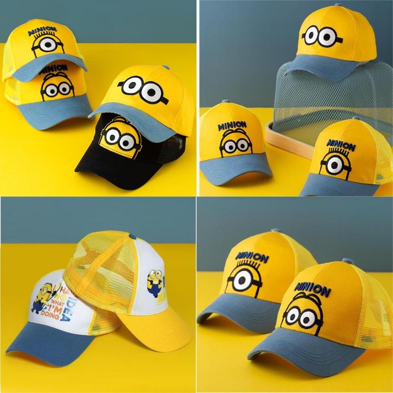 Cute Embroidered Minions Baseball Cap For Kids Soft Cotton Material
