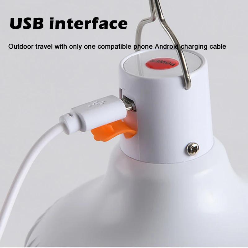 Lampes de Camping Portables Rechargeables USB Lampe LED Lanterne de Camping Ampoule d'Urgence Lampes de Tente Haute Puissance pour Patio Porche Jardin