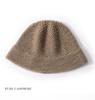 Women's 100% Pure Cashmere Knit Bucket Hat - Autumn/Winter Thickened Design for a Slimmer Face Look