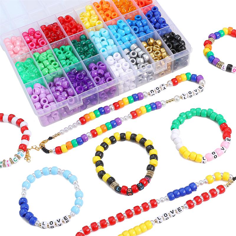 1box/bag 9x6mm Bucket Beads Set Box DIY Bracelet Necklace Earrings Jewelry Accessories