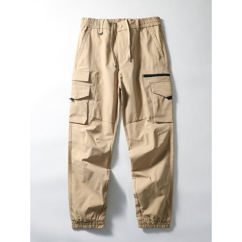 American Functional Ankle Banded Working Pants Men's Fall/Winter Trendy Straight-leg Pants Export Cattle Goods Multi-Pocket Slacks