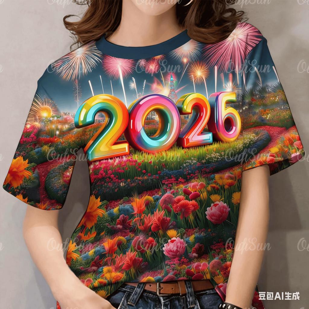 

Женская футболка с коротким рукавом в сочетании с яркой футболкой с принтом, подходит для повседневной одежды, женская повседневная рубашка L